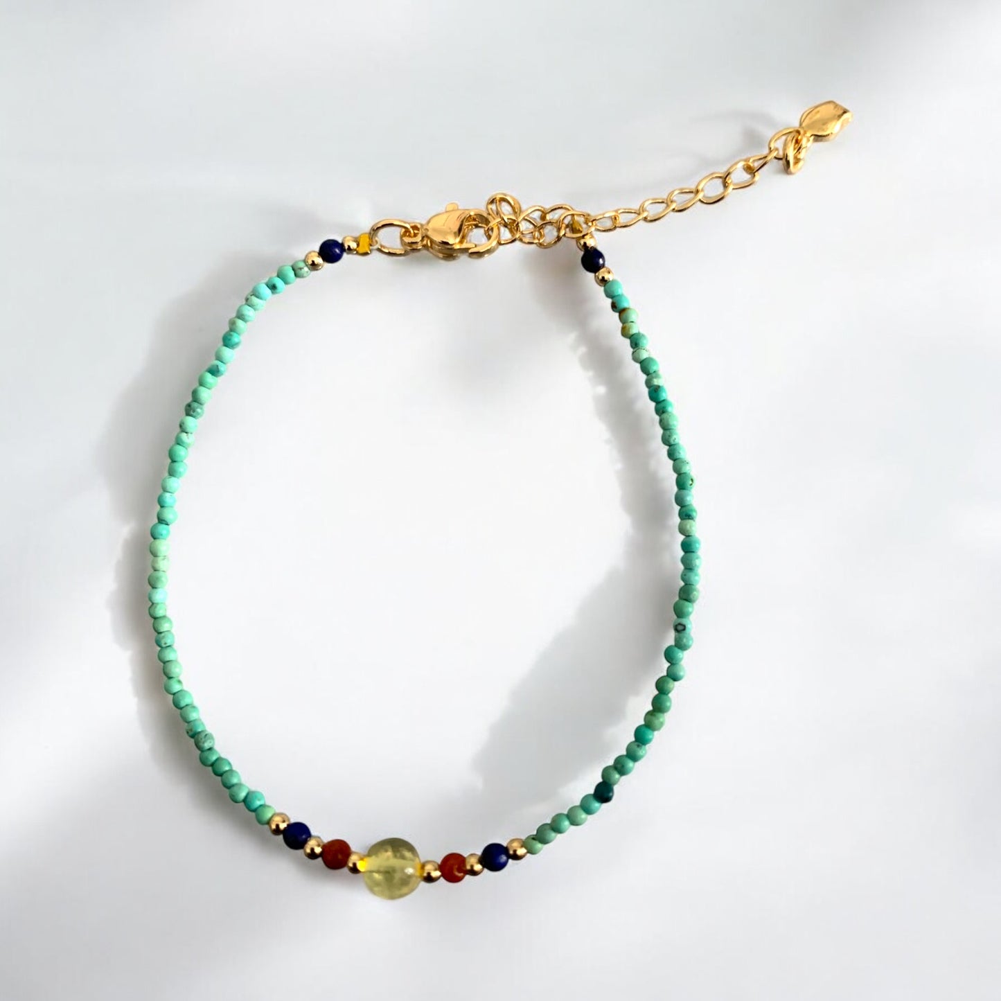 Dainty Lapis and Turquoise Bracelet