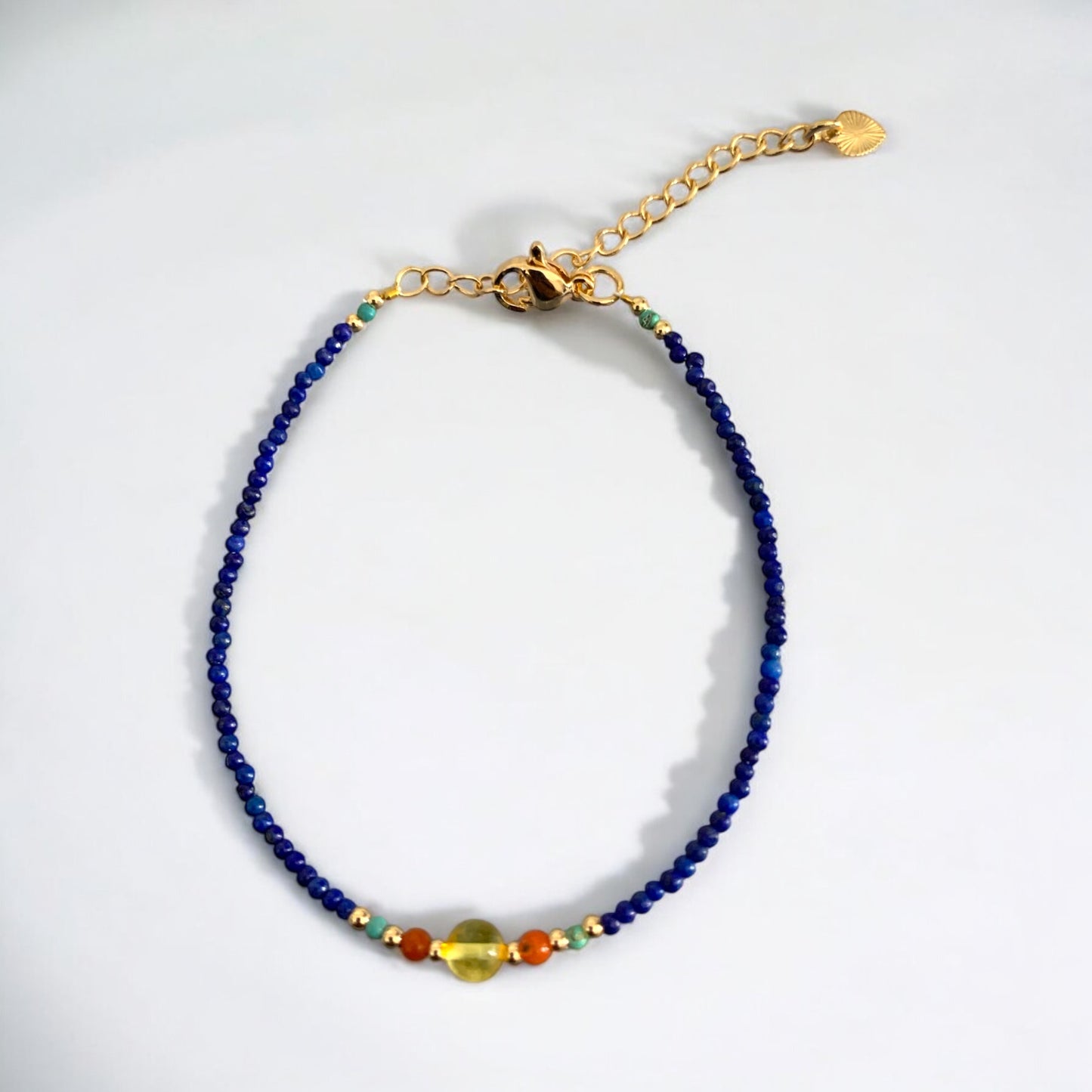 Dainty Lapis and Turquoise Bracelet