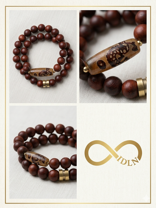 Dragon Wood Beaded Bracelet