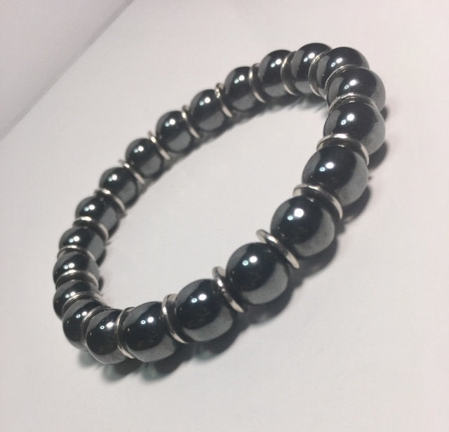 Silver Lockit Beads Bracelet, Silver and Black Polyester Cord - Categories  Q05729